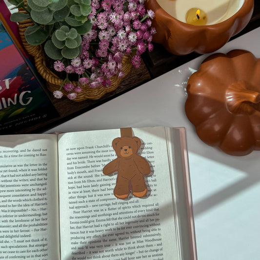 🧸 Teddy Bear Magnetic Bookmark – Cozy Reading Buddy