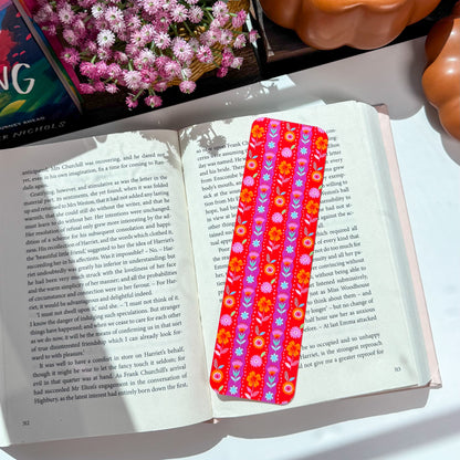 Red Floral Bookmark