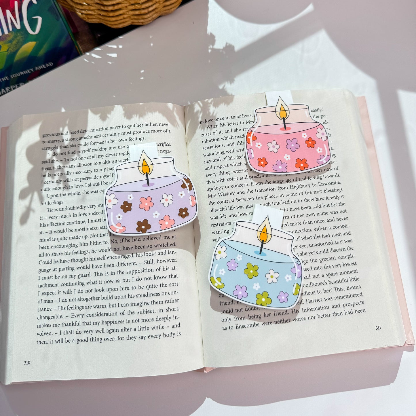 Cute Candle Magnetic Bookmark