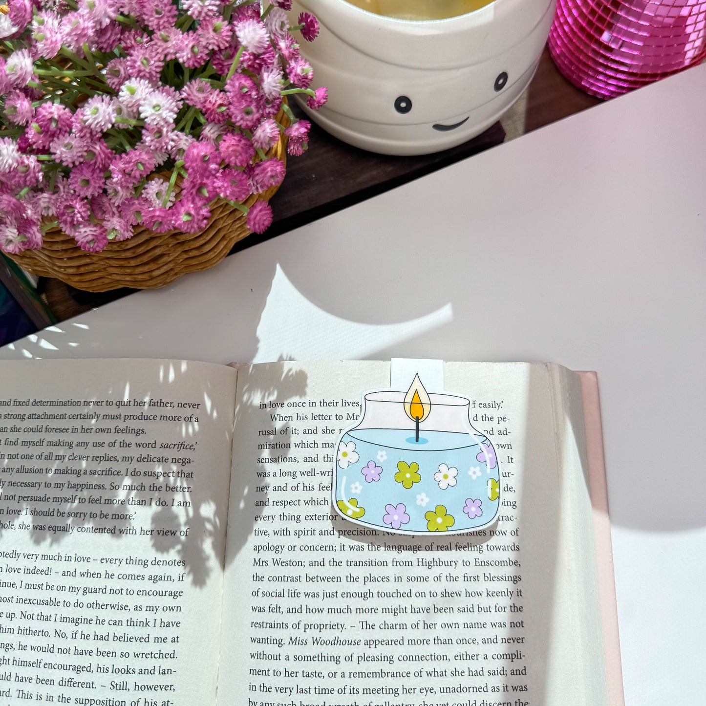 Cute Candle Magnetic Bookmark