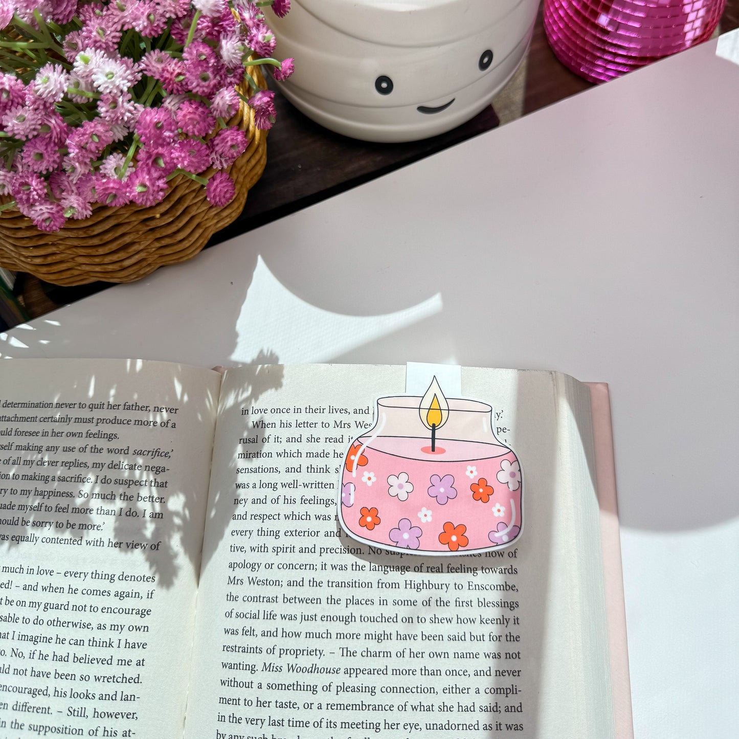 Cute Candle Magnetic Bookmark