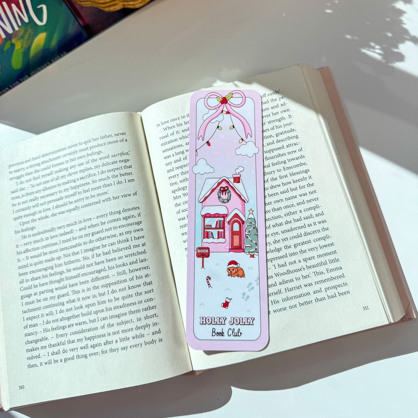 Holly Jolly Book Club Bookmark