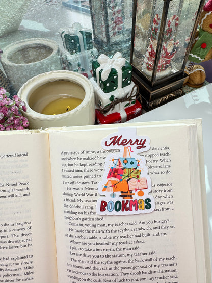 Merry Bookmas Magnetic Bookmark