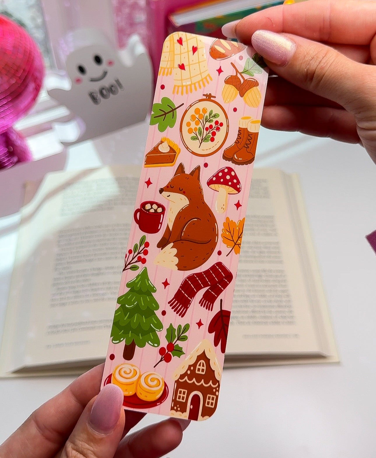 🍂🦊 Cozy Fox Autumn Bookmark – Fall Forest Vibes