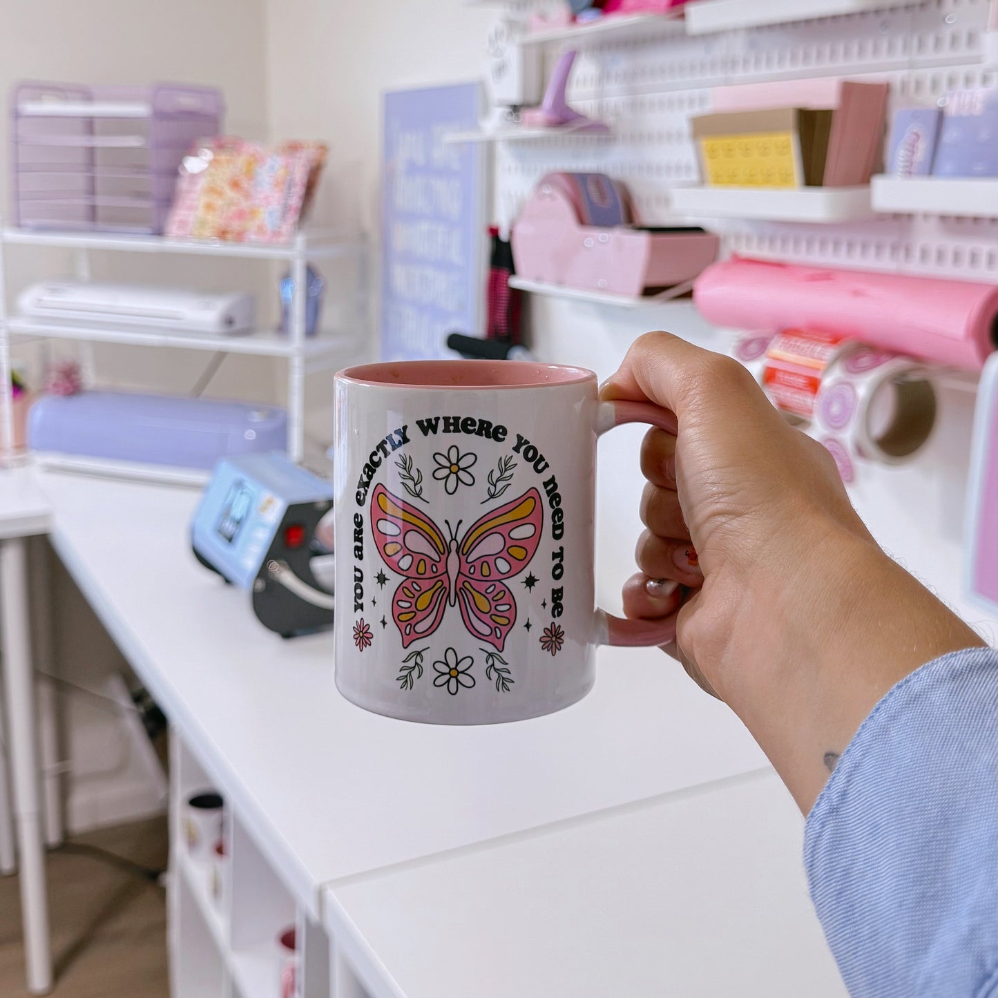 Butterfly Mug – “You Are Exactly Where You Need to Be