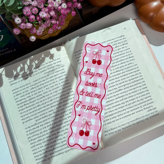 Cherry Gingham Bookmark