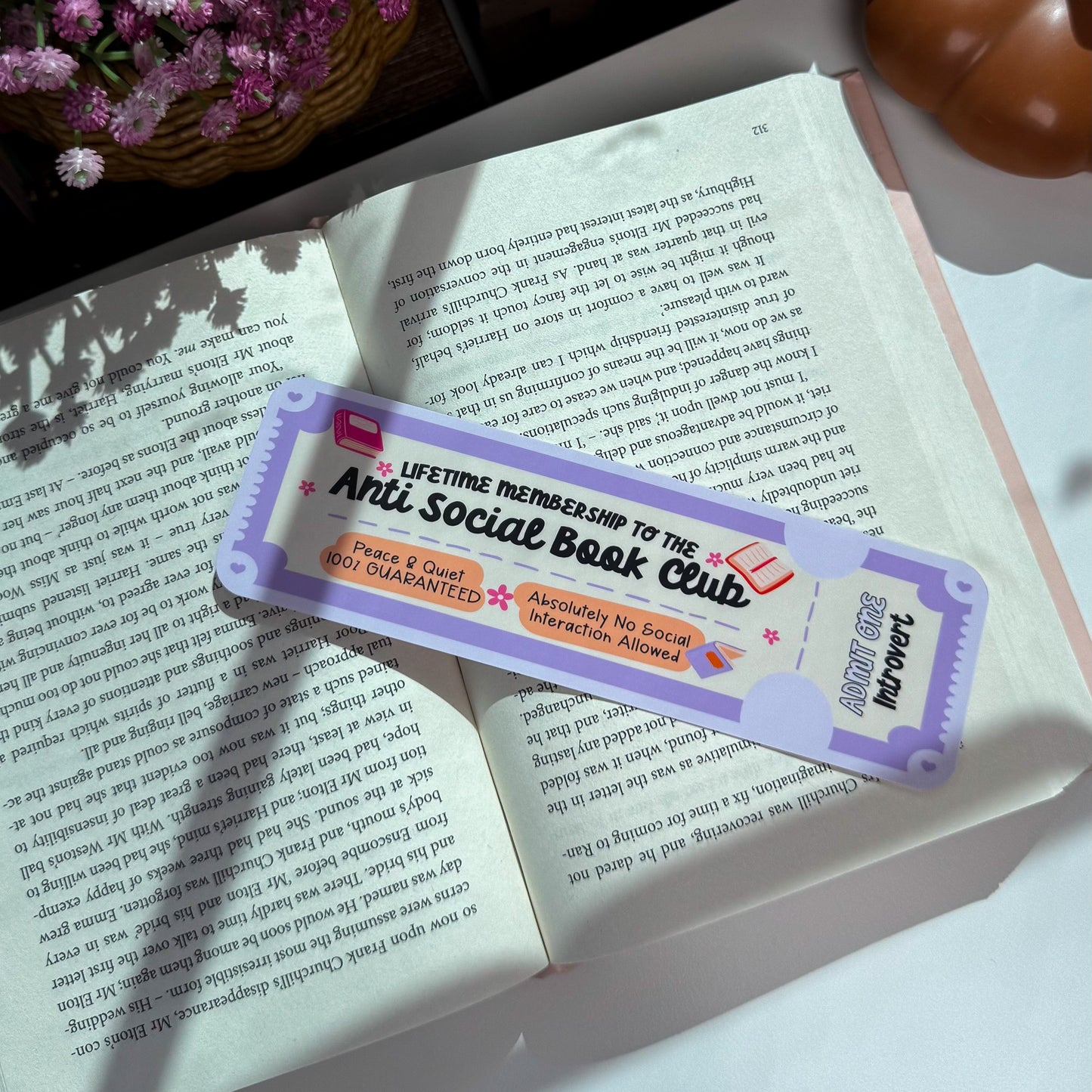 Anti-Social Book Club – Introvert Reader Bookmark
