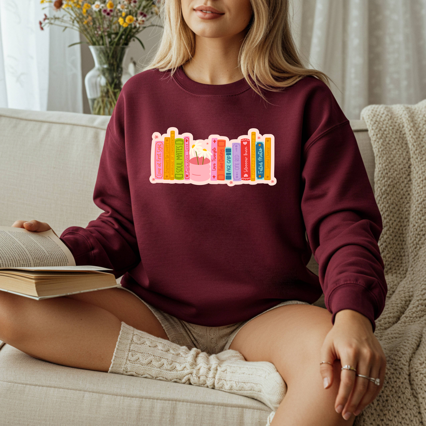 Cute Book Lover Sweater