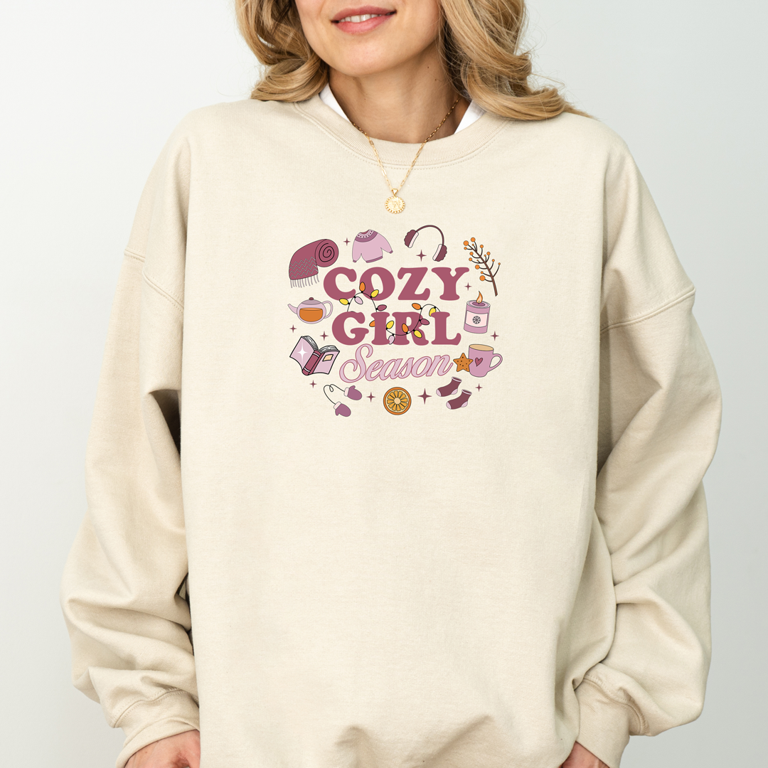 Cozy Girl Season Sweatshirt – Fall Aesthetic Vibes