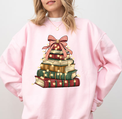 Book Tree Christmas Sweater