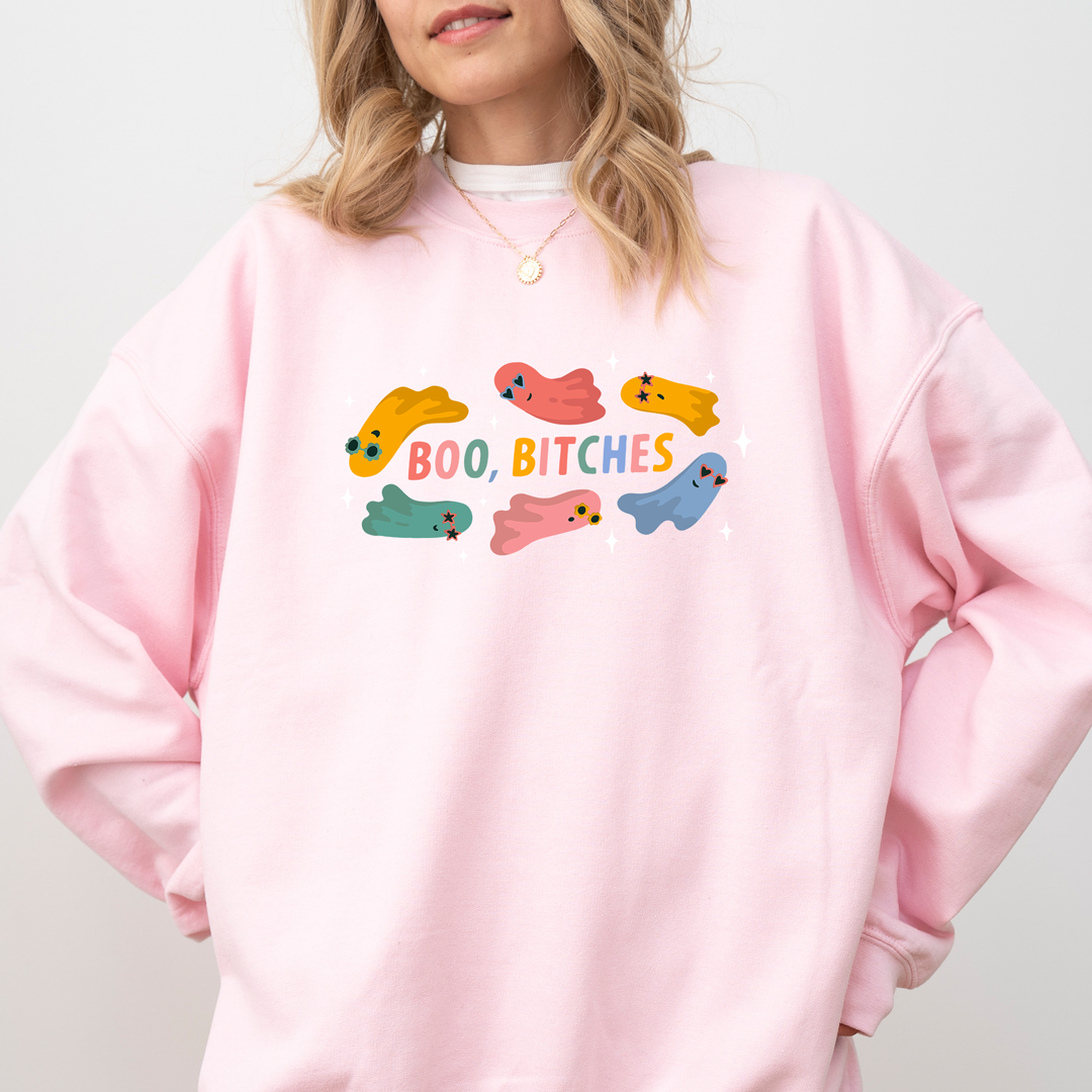 BOO, BITCHES Sweatshirt – Retro Ghosts