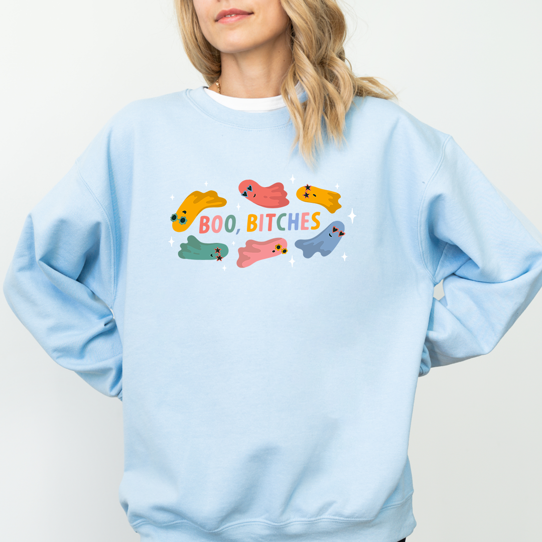 BOO, BITCHES Sweatshirt – Retro Ghosts