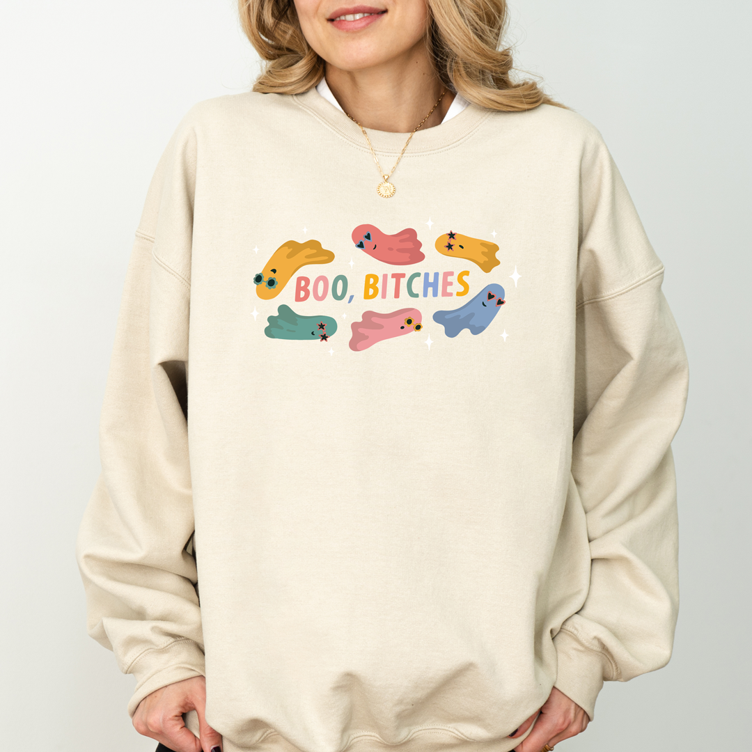 BOO, BITCHES Sweatshirt – Retro Ghosts