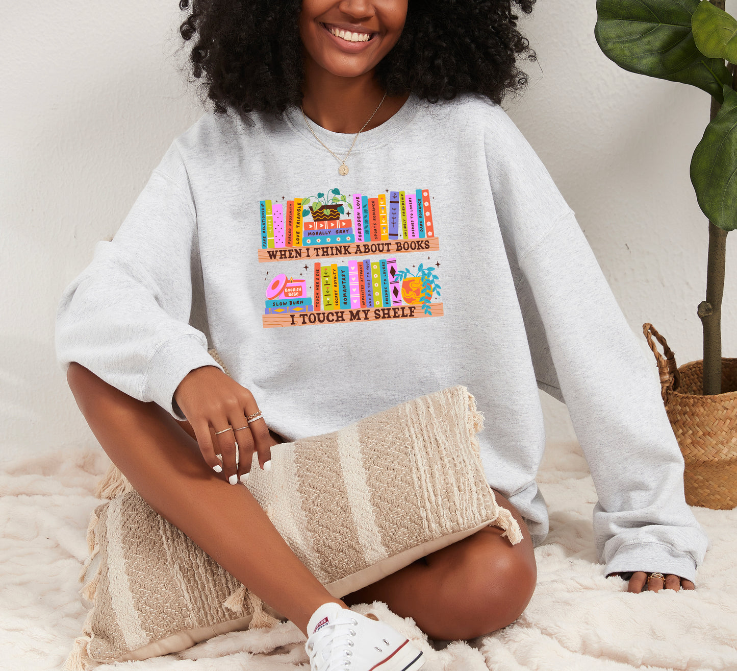 When I Think About Books Sweater