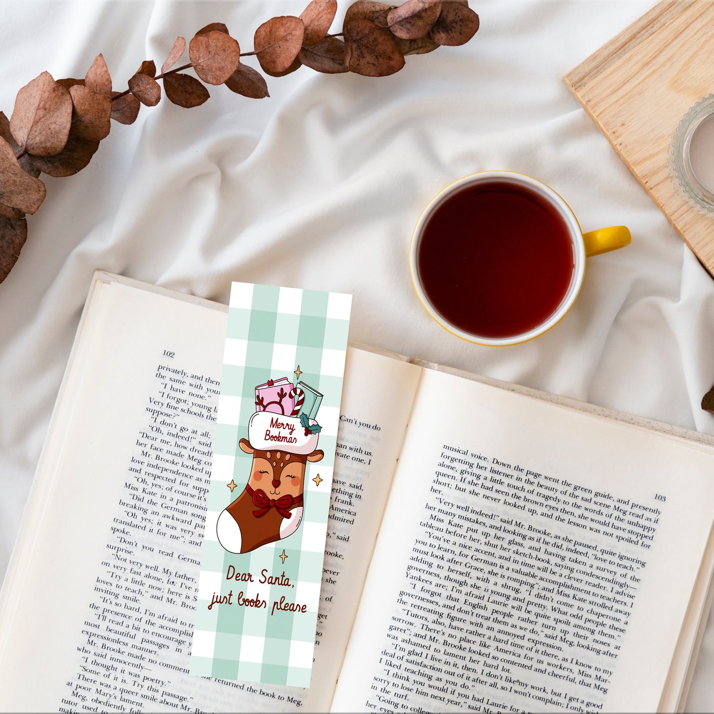 Dear Santa, Just Books Please Bookmark