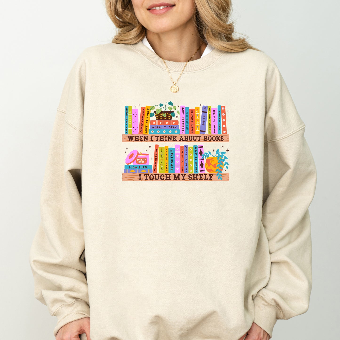 When I Think About Books Sweater