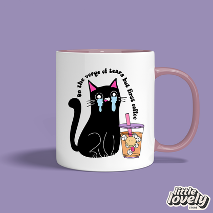 😭 On the Verge Cat Mug