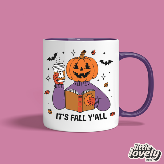 🎃🍁 It’s Fall Y’all Pumpkin Mug – Cozy Autumn Vibes