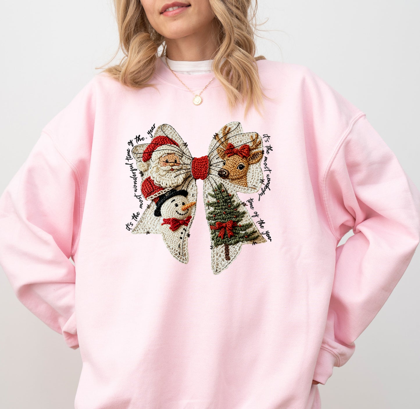 Vintage Christmas Bow Sweater