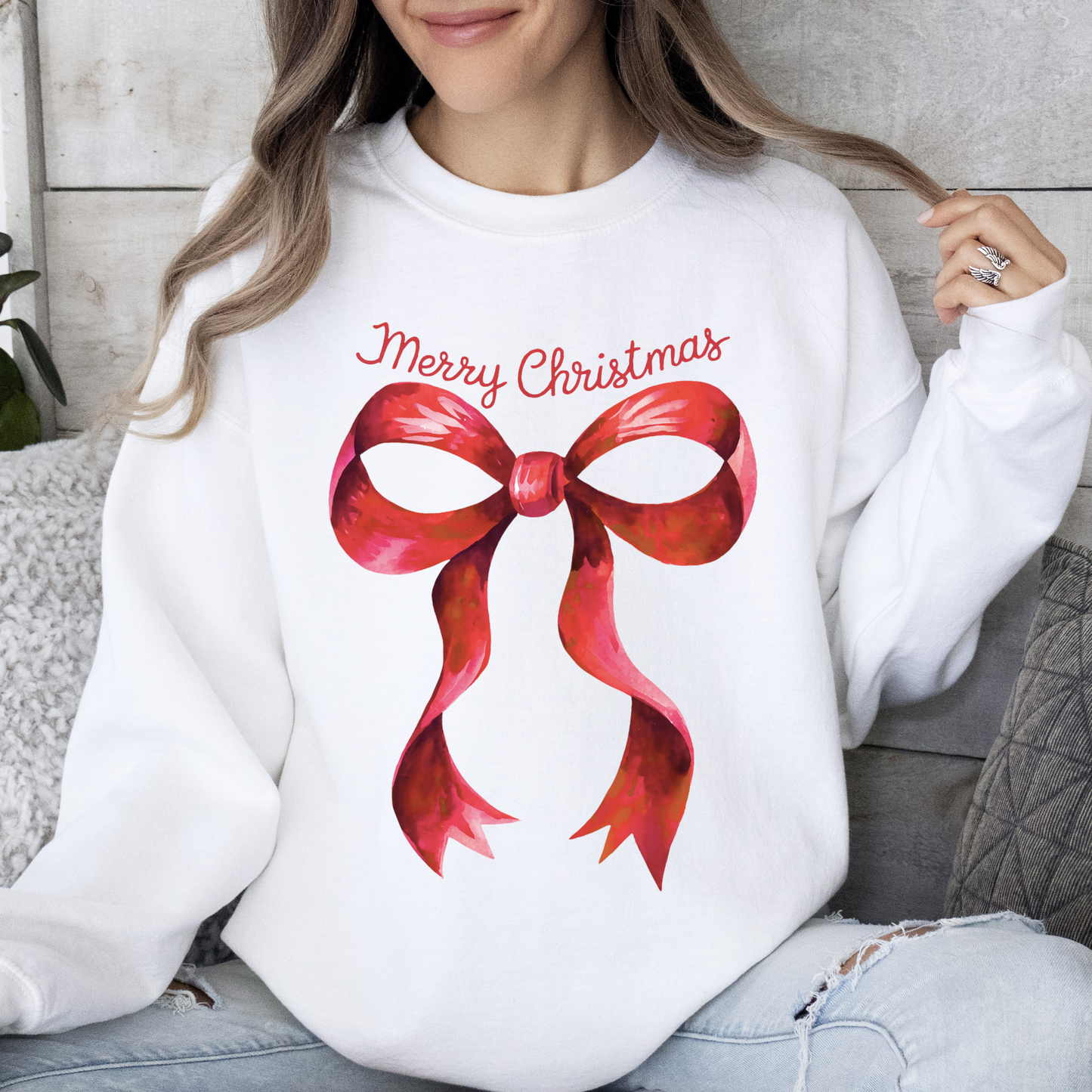Merry Christmas Bow Sweater