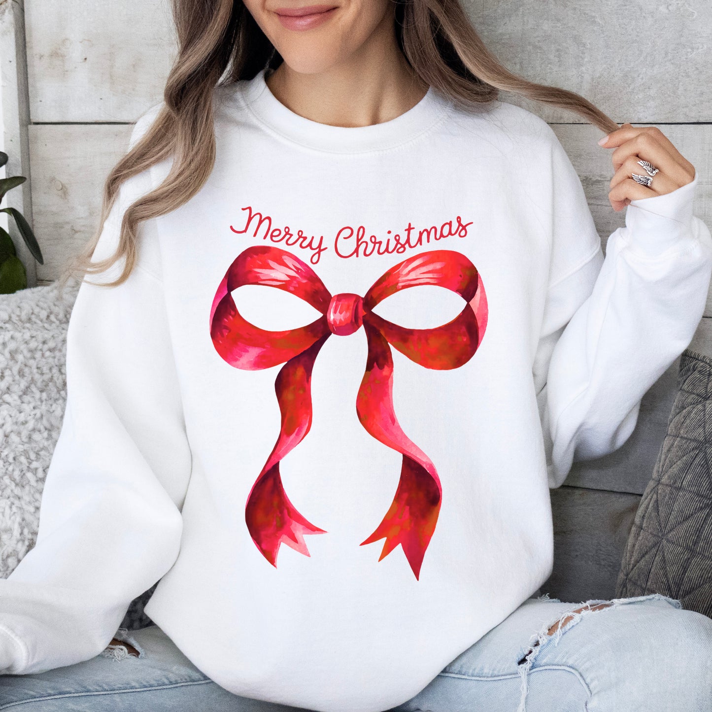 Merry Christmas Bow Sweater