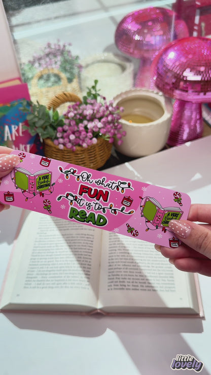 Oh What Fun It Is to Read Bookmark