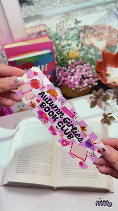 Autumn Girlies Book Club Bookmark