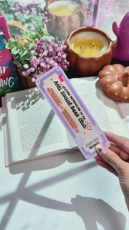 Anti-Social Book Club – Introvert Reader Bookmark