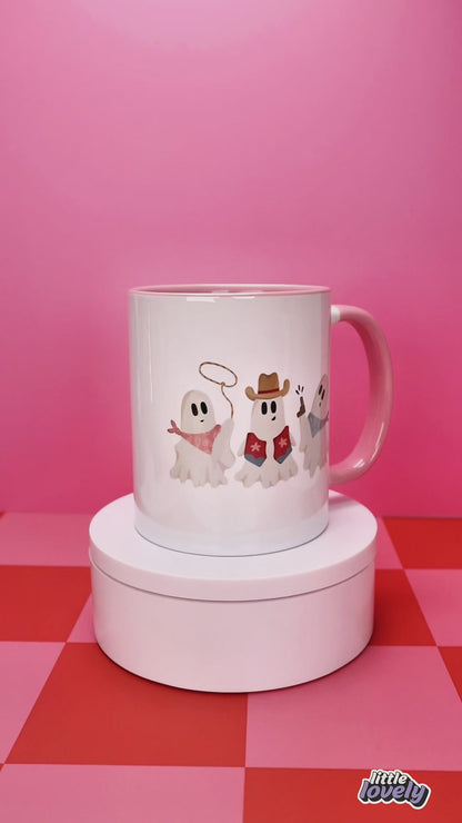 Spooky Cowgirl Ghosts Mug – Pink Rodeo Vibes