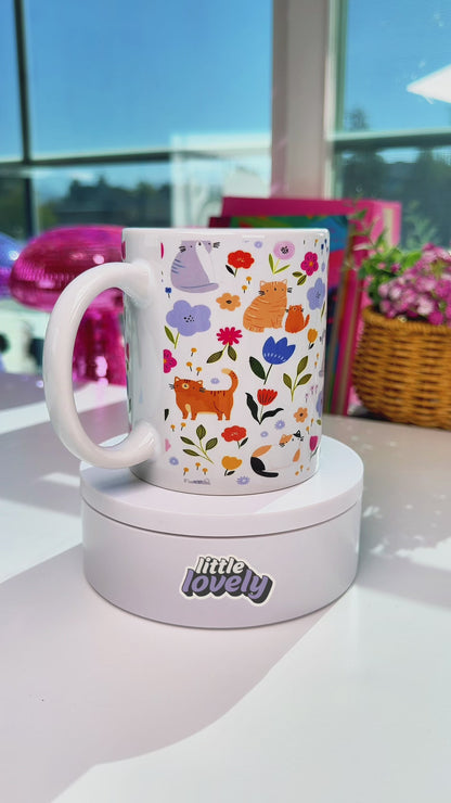 Cute Cats & Flowers Mug