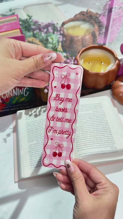 Cherry Gingham Bookmark