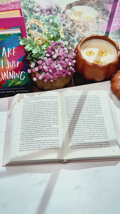 Cozy Fall Pumpkin Floral Bookmark