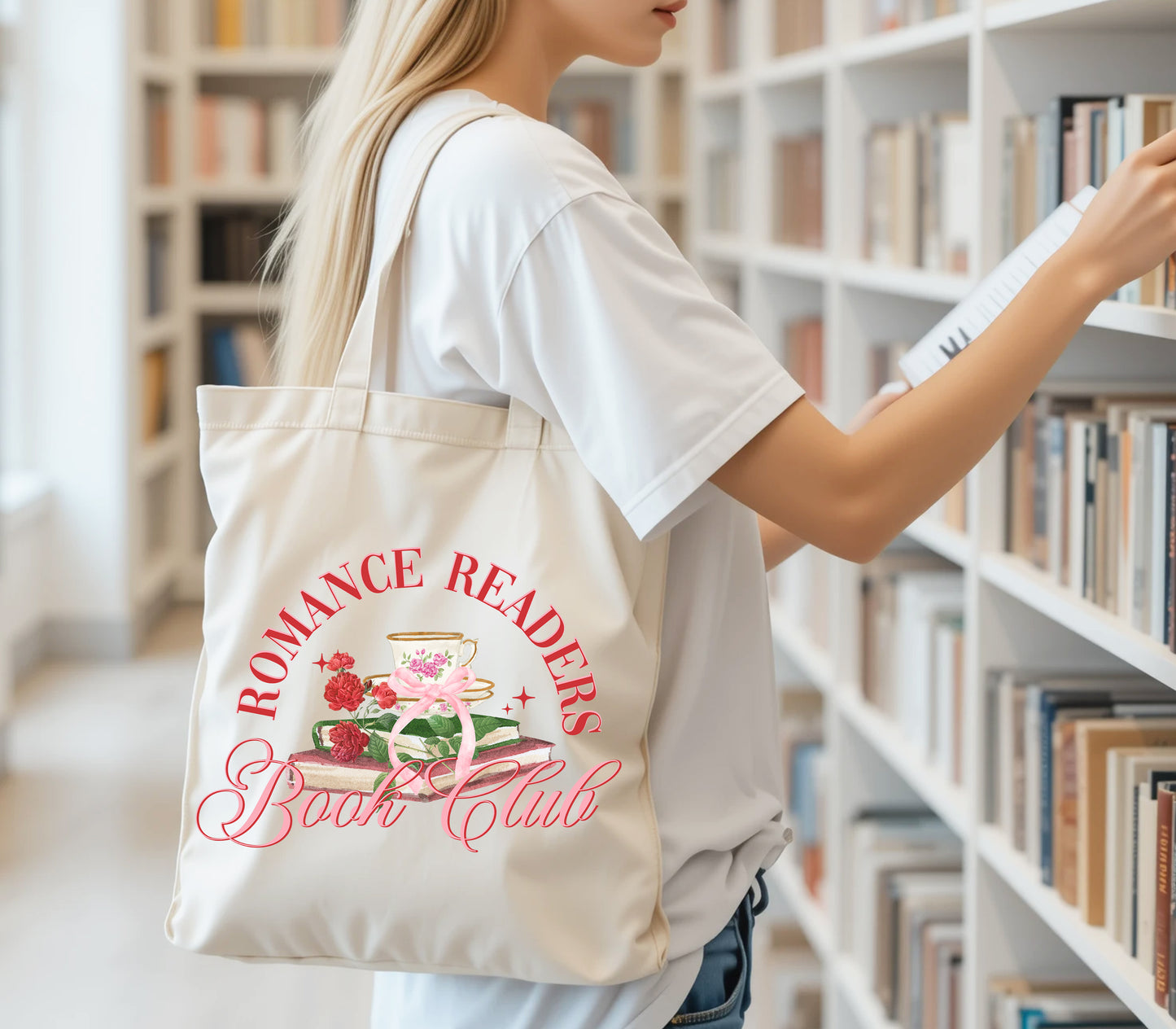 Romance Readers Book Club Tote Bag