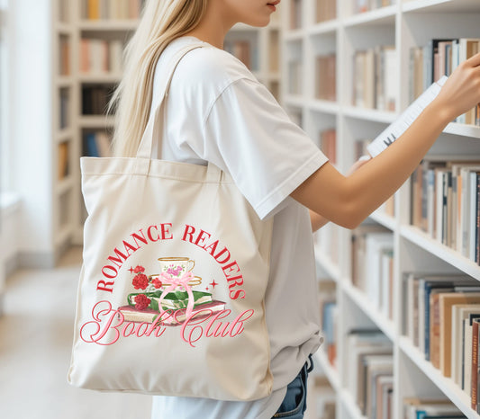 Romance Readers Book Club Tote Bag